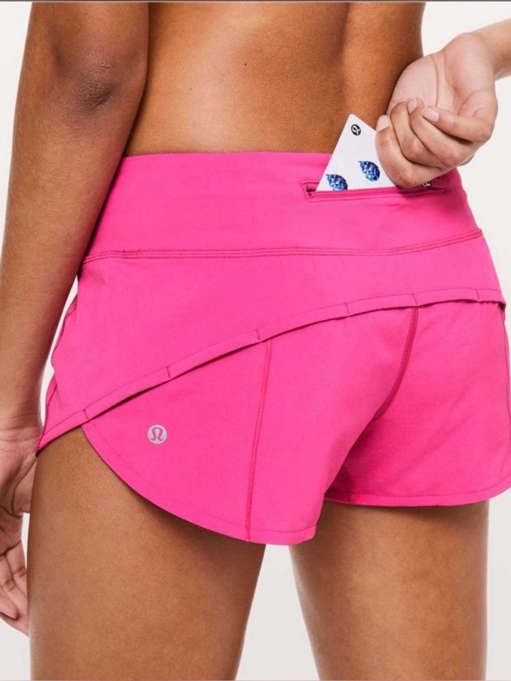 Lululemon Speed Up Shorts in the bright Sonic Pink colorway